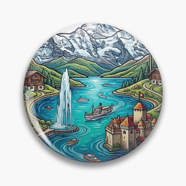 Item preview, SWITZERLAND LAKE GENEVA (LAC LEMAN) designed and sold by likbatonboot.