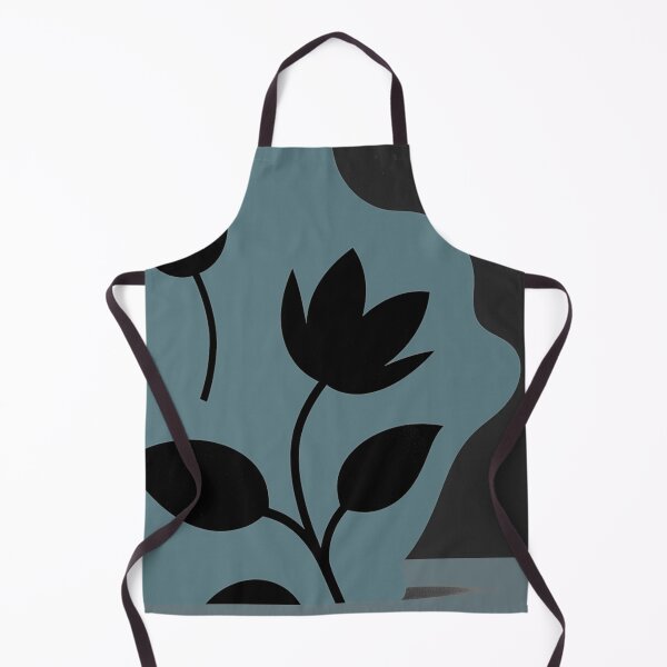 Item preview, Modern Slate Blue Floral Silhouette designed and sold by joycrysstudio.