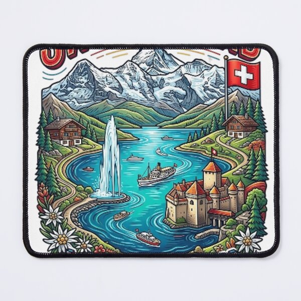 Item preview, SWITZERLAND LAKE GENEVA (LAC LEMAN) designed and sold by likbatonboot.