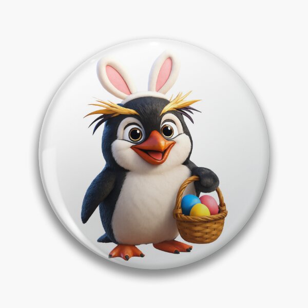 Item preview, Easter Southern Rockhopper Penguin designed and sold by Sillytoe.