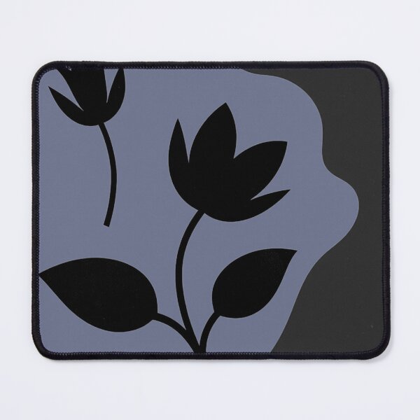 Item preview, Modern Deep Periwinkle Floral Silhouette designed and sold by joycrysstudio.