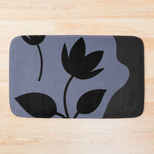 Item preview, Modern Deep Periwinkle Floral Silhouette designed and sold by joycrysstudio.