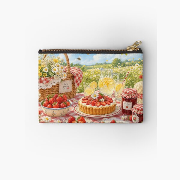 Item preview, Sweet Summer Days - Strawberry Picnic Cottagecore Art designed and sold by PixelPanduh.
