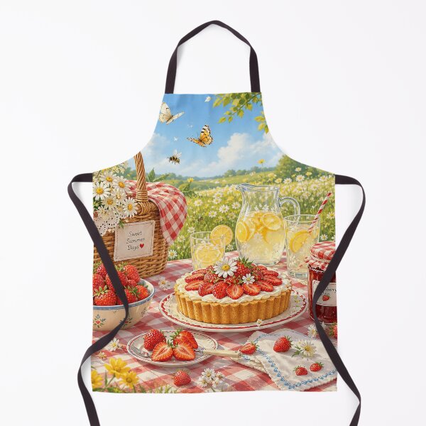 Item preview, Sweet Summer Days - Strawberry Picnic Cottagecore Art designed and sold by MeanPanduh.