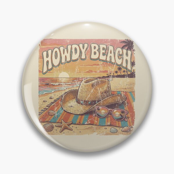 Item preview, Howdy Beach Retro Coastal Cowboy Sunset. designed and sold by EunsooLee.