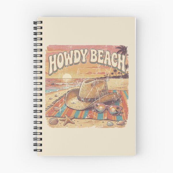 Item preview, Howdy Beach Retro Coastal Cowboy Sunset. designed and sold by EunsooLee.