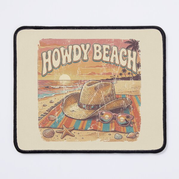 Item preview, Howdy Beach Retro Coastal Cowboy Sunset. designed and sold by EunsooLee.