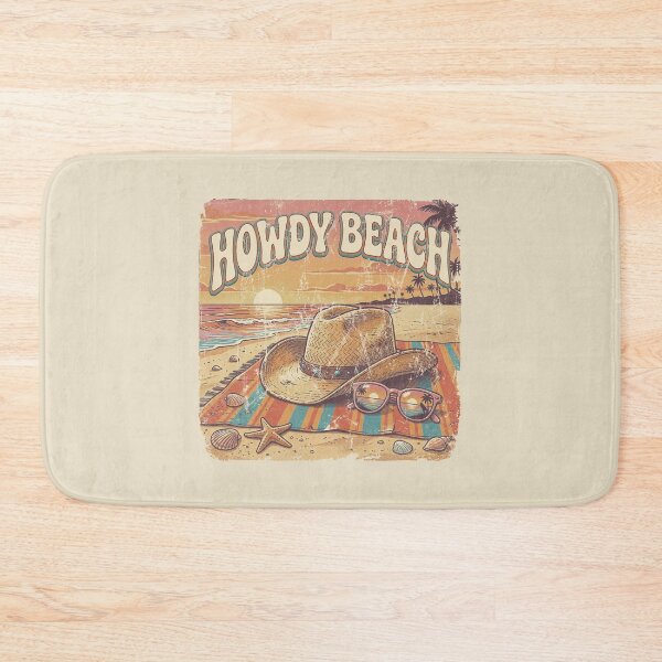 Item preview, Howdy Beach Retro Coastal Cowboy Sunset. designed and sold by EunsooLee.