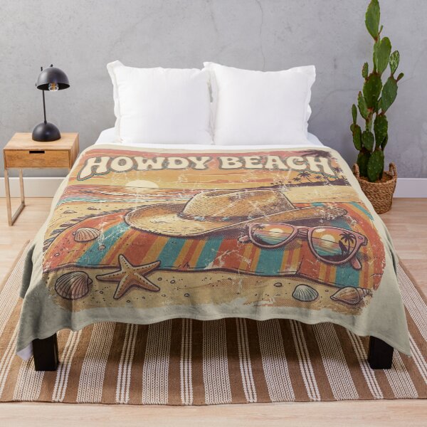 Item preview, Howdy Beach Retro Coastal Cowboy Sunset. designed and sold by EunsooLee.