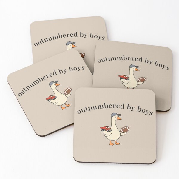 Item preview, Outnumbered By Boys Funny Goose Mom Football Truck Boy Mom Classic T-Shirt designed and sold by LillyCustomTees.