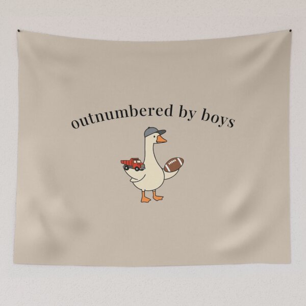 Item preview, Outnumbered By Boys Funny Goose Mom Football Truck Boy Mom Classic T-Shirt designed and sold by LillyCustomTees.