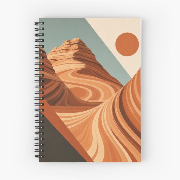 Item preview, The Wave Arizona Abstract Desert Poster | Retro Sandstone Landscape Art Print designed and sold by SimplyJasper.