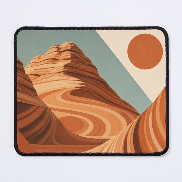 Item preview, The Wave Arizona Abstract Desert Poster | Retro Sandstone Landscape Art Print designed and sold by SimplyJasper.