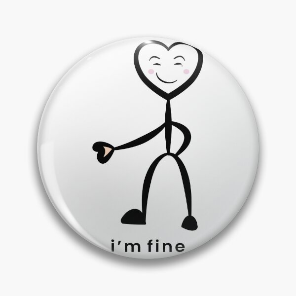 Item preview, Winsky I’m Fine – Calm Smile Heart (Lower Text Edition) designed and sold by LluviaStudio.