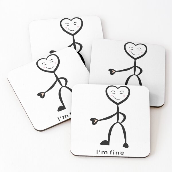 Item preview, Winsky I’m Fine – Calm Smile Heart (Lower Text Edition) designed and sold by LluviaStudio.