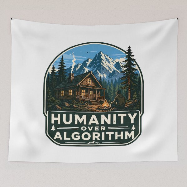 Item preview, Humanity Over Algorithm: Vintage Wilderness Escape designed and sold by chattsuede.