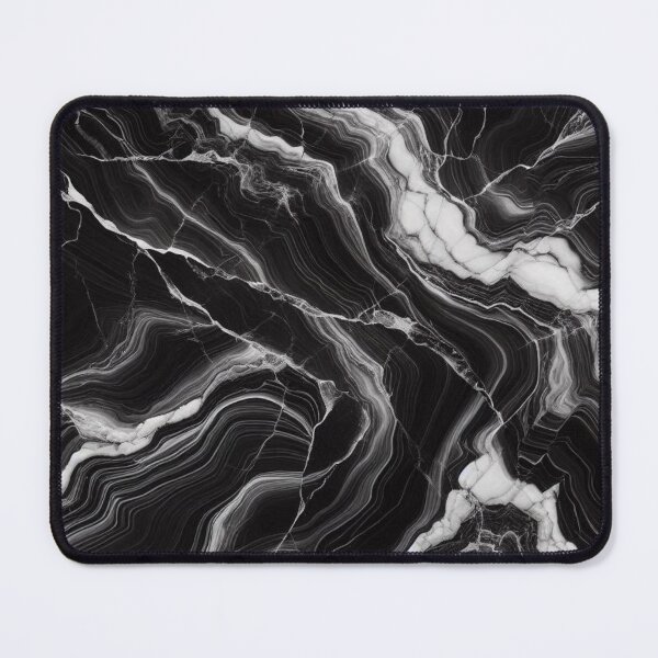Item preview, Black Marble Vein Abstract Pattern for Dark Aesthetic Fans designed and sold by WildStroke.