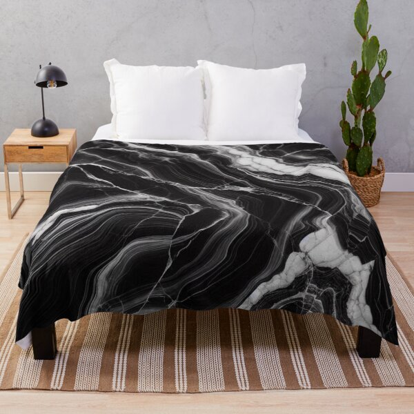 Item preview, Black Marble Vein Abstract Pattern for Dark Aesthetic Fans designed and sold by WildStroke.