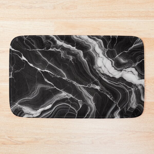 Item preview, Black Marble Vein Abstract Pattern for Dark Aesthetic Fans designed and sold by WildStroke.