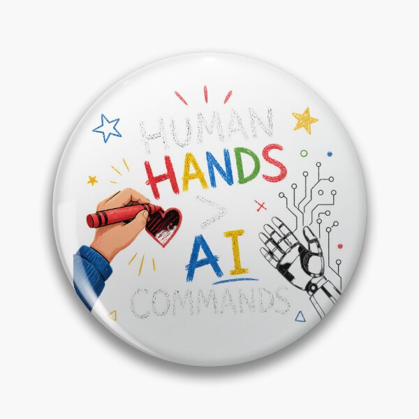 Item preview, Human Hands AI Commands Pro Human Creativity Crayon designed and sold by chattsuede.
