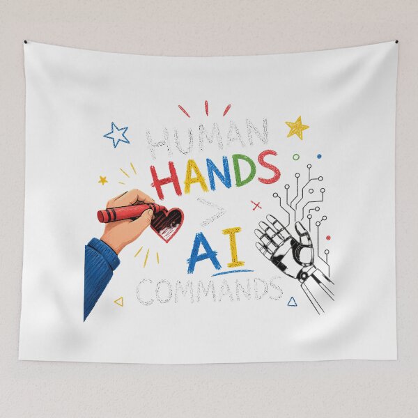 Item preview, Human Hands AI Commands Pro Human Creativity Crayon designed and sold by chattsuede.