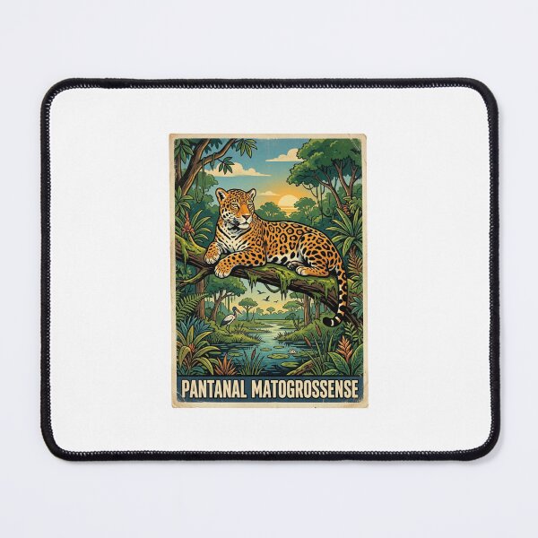 Item preview, Pantanal Matogrossense Vintage Wild Jaguar Art designed and sold by DuckOddity.