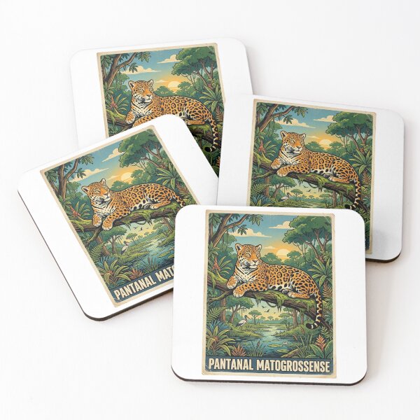 Item preview, Pantanal Matogrossense Vintage Wild Jaguar Art designed and sold by DuckOddity.