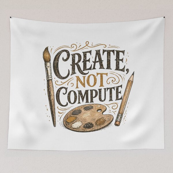Item preview, Create Not Compute Artist Hands-On Creation designed and sold by chattsuede.