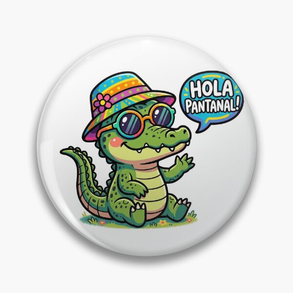 Item preview, Pantanal Matogrossense Cute Caiman Character Art designed and sold by DuckOddity.