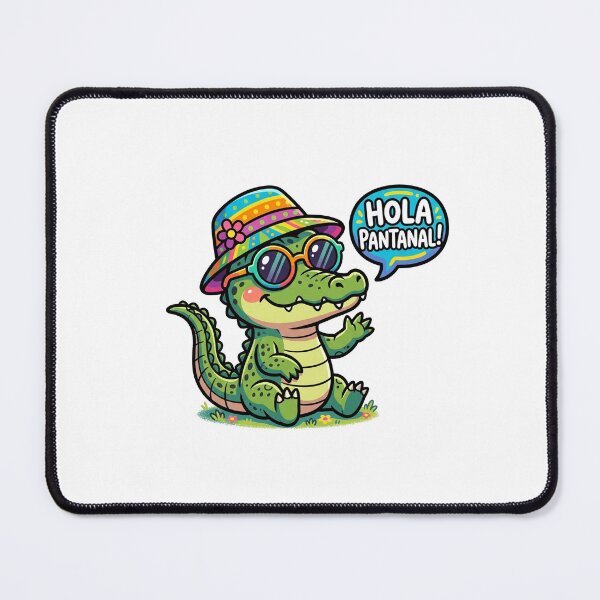 Item preview, Pantanal Matogrossense Cute Caiman Character Art designed and sold by DuckOddity.