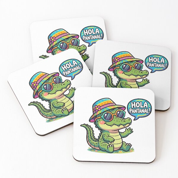 Item preview, Pantanal Matogrossense Cute Caiman Character Art designed and sold by DuckOddity.