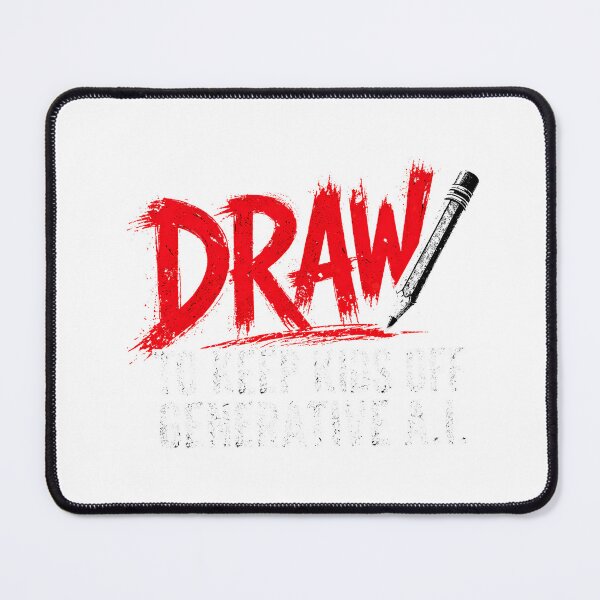 Item preview, Draw To Keep Kids Off AI: Protect Human Creativity designed and sold by chattsuede.