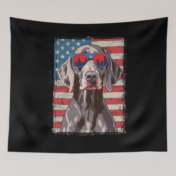 Item preview, Funny Weimaraner 4th July USA Flag America Mom Dad Kids designed and sold by rafaeltto.