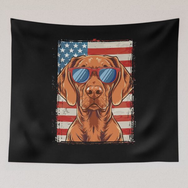 Item preview, Funny Vizsla 4th July USA Flag America Mom Dad Kids designed and sold by rafaeltto.