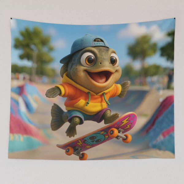 Item preview, Skater Uaru Cichlid Fish designed and sold by Sillytoe.