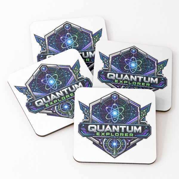 Item preview, Quantum Explorer Emblem Futuristic Sci-Fi Tech designed and sold by chattsuede.
