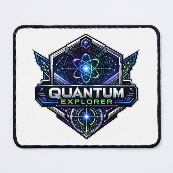 Item preview, Quantum Explorer Emblem Futuristic Sci-Fi Tech designed and sold by chattsuede.