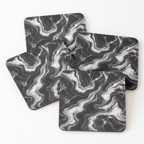Item preview, Monochrome Marble Flow Pattern for Modern Design Lovers designed and sold by WildStroke.