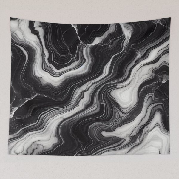 Item preview, Monochrome Marble Flow Pattern for Modern Design Lovers designed and sold by WildStroke.