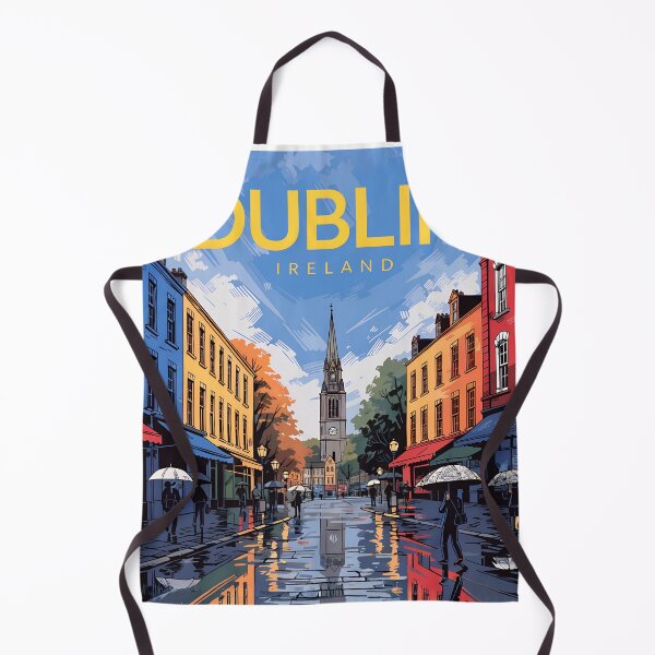 Item preview, Vintage Dublin Ireland Travel Poster | Retro Irish City Wall Art  designed and sold by andres felipe  Guevara Rincon.