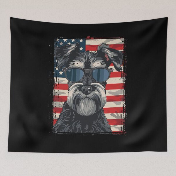 Item preview, Funny Standard Schnauzer 4th July USA Flag America Mom Dad Kids designed and sold by rafaeltto.