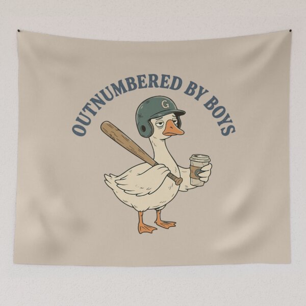 Item preview, Outnumbered By Boys Baseball Goose Coffee Funny Boy Mom Era Classic T-Shirt designed and sold by LillyCustomTees.