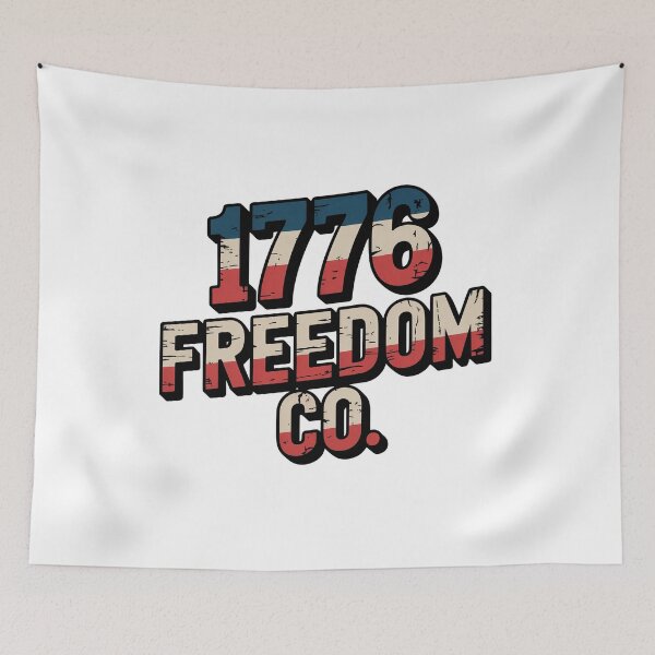 Item preview, 1776 Freedom Co Vintage Americana Distressed Patriotic Typography designed and sold by CoastalEmp.