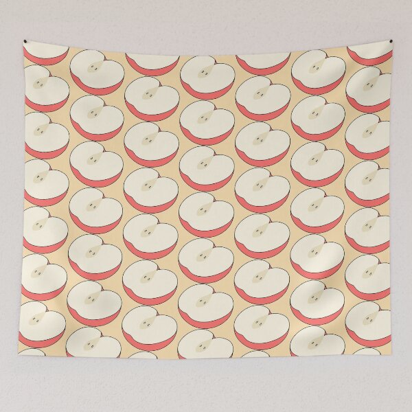 Item preview, Half Sliced Red Apple Illustration with Seeds designed and sold by ubborn.