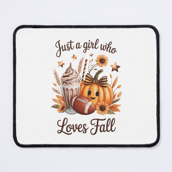 Item preview, Just A Girl Who Loves Fall Pumpkin Football Cozy Autumn designed and sold by TrinaEspinoza.