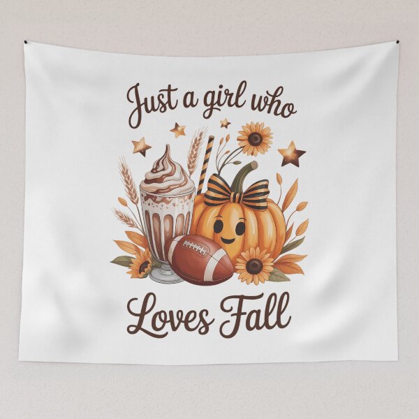 Item preview, Just A Girl Who Loves Fall Pumpkin Football Cozy Autumn designed and sold by TrinaEspinoza.