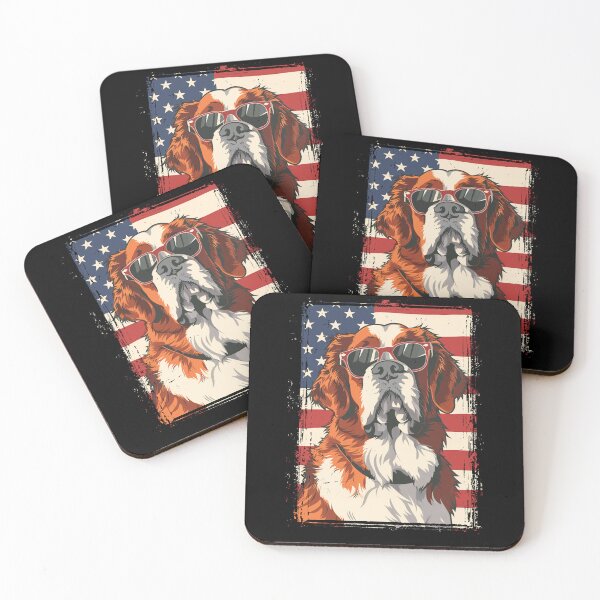 Item preview, Funny St. Bernard 4th July USA Flag America Mom Dad Kids designed and sold by rafaeltto.