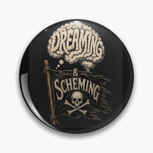 Item preview, Dreaming and Scheming Brain Cloud Pirate Flag Design designed and sold by Dreaming Scheming Grinding Studio.