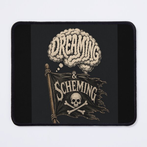 Item preview, Dreaming and Scheming Brain Cloud Pirate Flag Design designed and sold by Dreaming Scheming Grinding Studio.