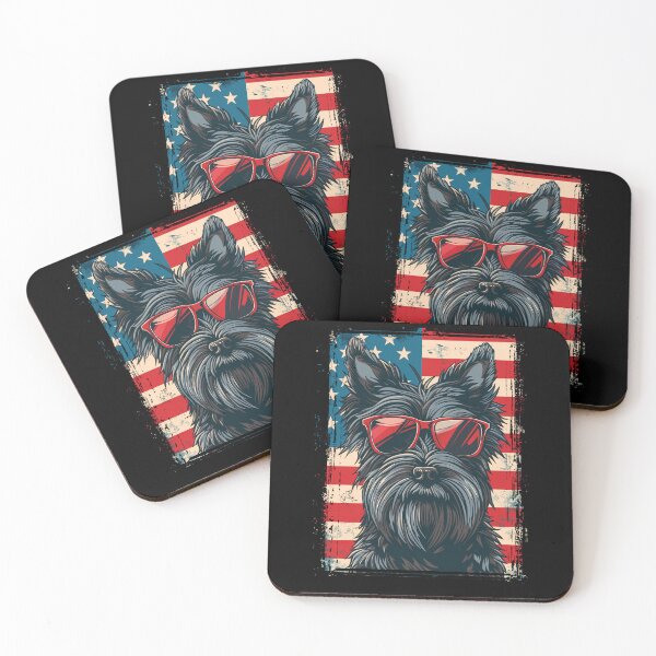 Item preview, Funny Skye Terrier 4th July USA Flag America Mom Dad Kids designed and sold by rafaeltto.